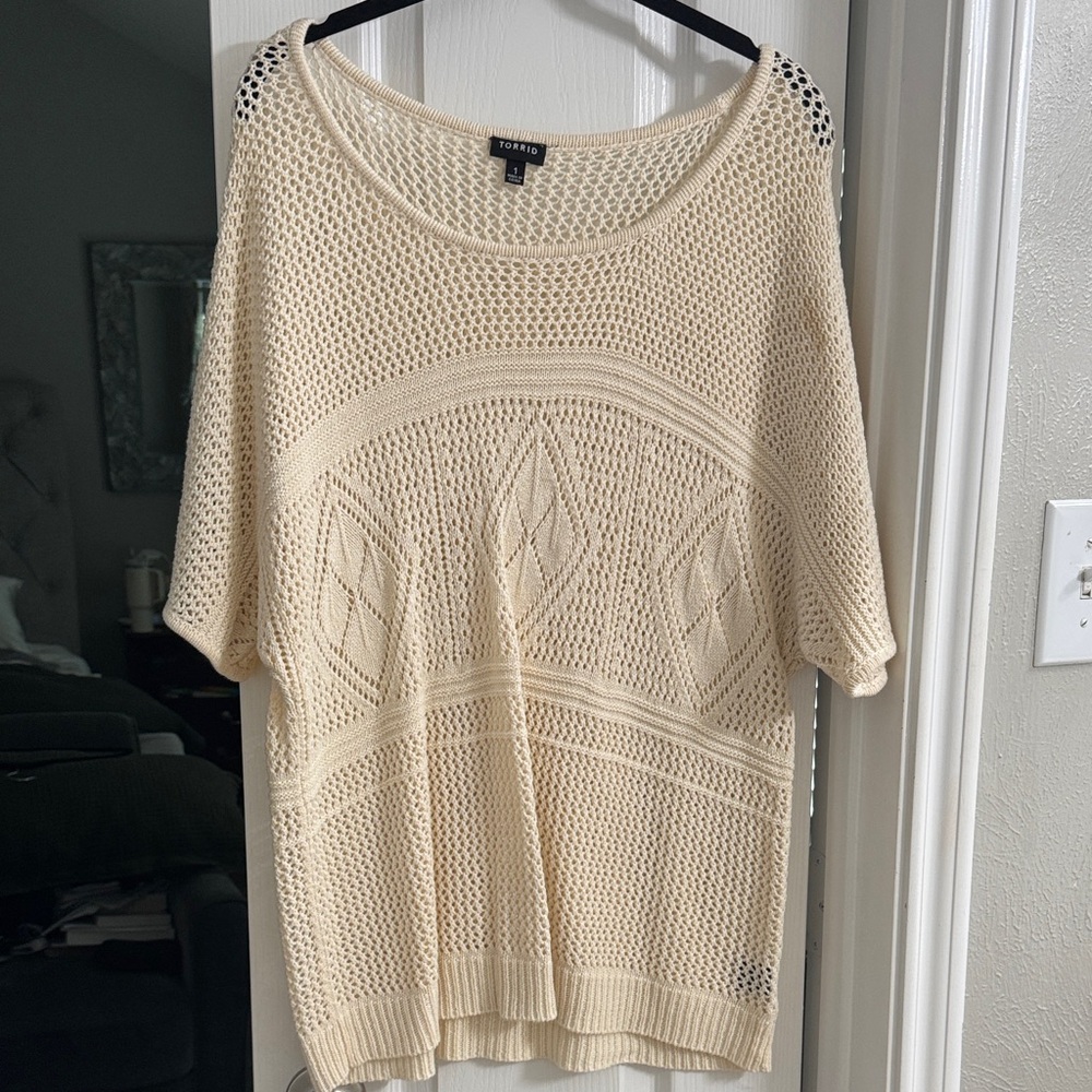 Torrid Cream Knit Sweater